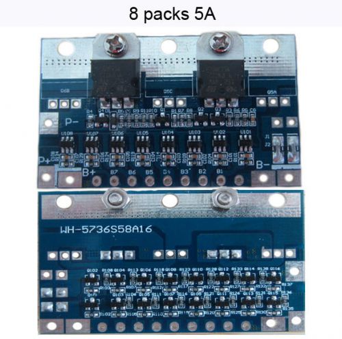 5a protection board  for 8 packs 29.6v 18650 li-ion lithium  battery charger for sale