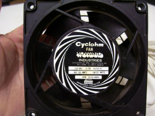 Cyclohm fan p/n: 3-15-4450 (5-78) howard industries for sale