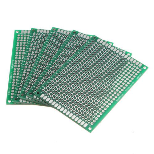 5pcs double side 5x7cm printed circuit pcb vero prototyping track strip board uk for sale