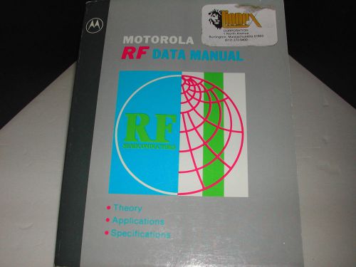 Motorola RF Data Manual 1980 Second Edition First Printing Theory Specs