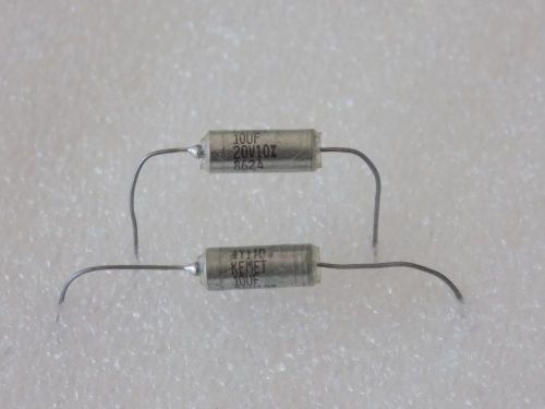 20x Kemet T110 Series Axial Tantalum Capacitors - 10uF 20v 10%