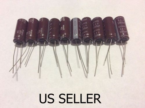 10pcs 3300uf 6.3v low esr radial electrolytic capacitor usa seller for sale