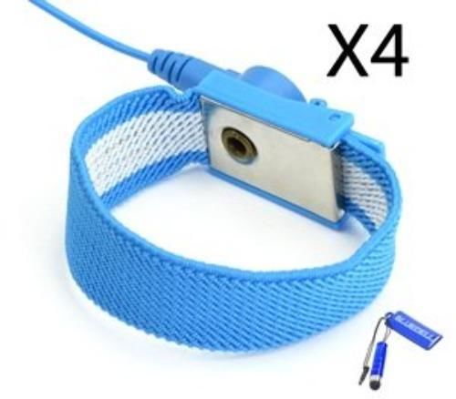 Bluecell 4 Pcs of Blue Color 1.5M Anti-Static Wrist Strap/Band with Adjustable