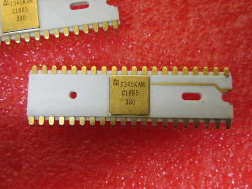 AMI  C1885  WHITE CERAMIC VINTAGE IC  GOLD PLATED 40 PIN  1974  RARE CPU