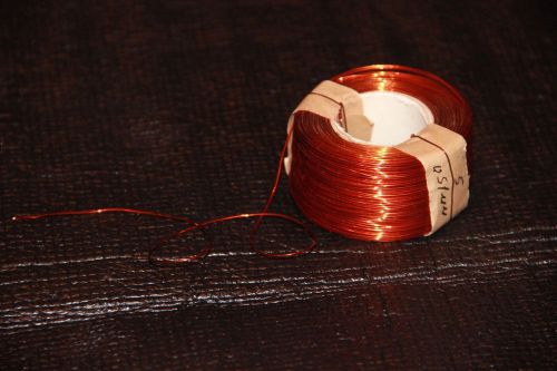 1pcs Copper wire isolated PEV-2 d=0,5mm 5m (16.4ft)