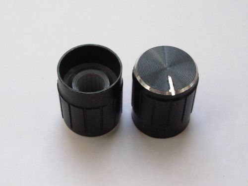50pcs aluminum knobs volume tone control knob 17mmx15mm black for sale