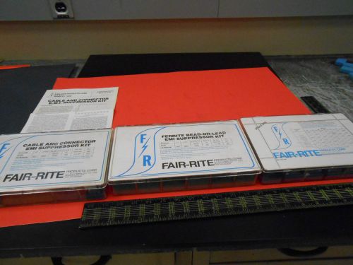 Fair-rite magnetic materials, three (3) complete emi suppression lab kits, nice+ for sale
