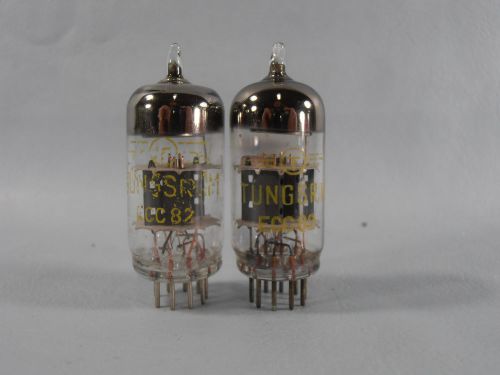 2 x tungsram ecc82 vintage double triode tubes // strong tested !! for sale