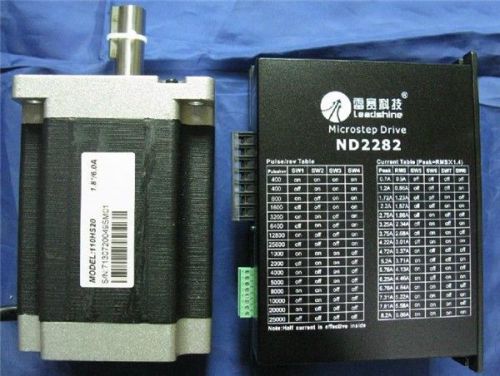 Leadshine 2 phase stepper motor 110hs 20nm 1.8 degree 6.5a 110hs20+nd2282 drive for sale