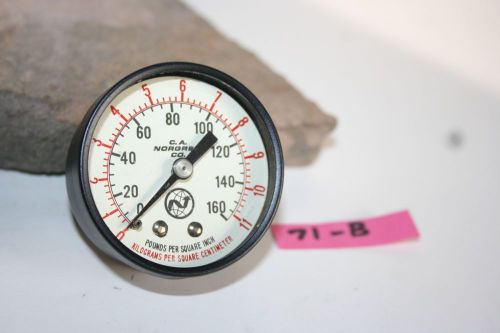 PRESSURE GAUGE~G.A. Norgren Co. 0-160 Pounds / 0-11 Kilograms ~ (LOT 71-B) ~LOOK