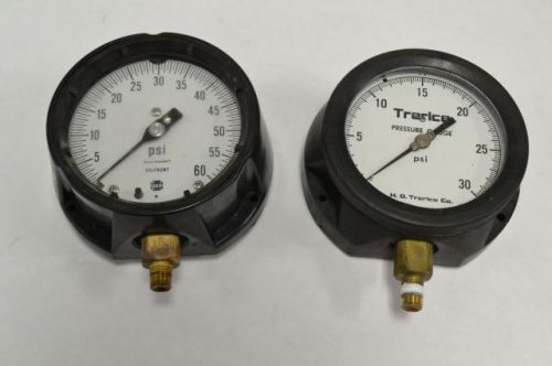 Lot 2 trerice assorted usg 0-30/60psi 4in dial pressure gauge b243821 for sale