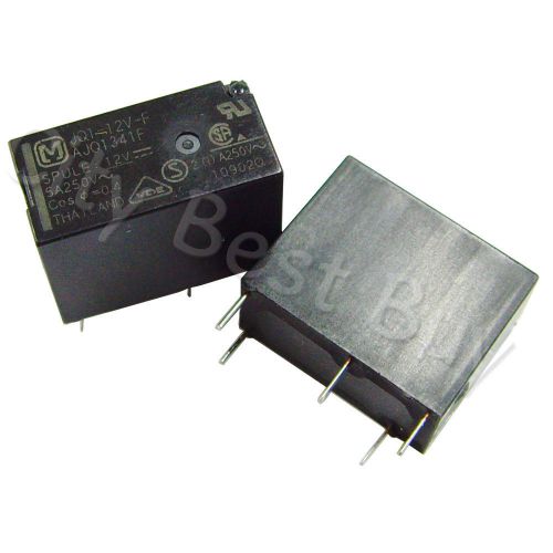 5 x jq1-12v-f dc12v power relay 5 pins 5a ac250v ajq1341f 10902q for sale
