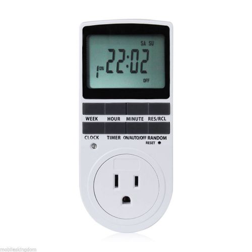 12/24 hours minute7 days programmable digital timer socket outlet switch plug us for sale