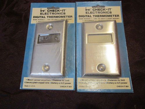 LOT OF 2 CHECK-IT ELECTRONICS DIGITAL THERMOMETER M603