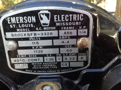 Emerson electric motor: for sale