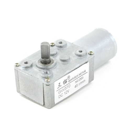Dc 12v 45rpm output speed 2 pin terminals 6mm shaft electric power geared motor for sale
