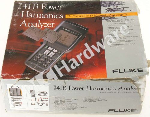 New fluke 41b digital power harmonics analyzer meter w/ carrying case for sale