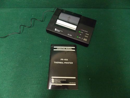 TTC Telecommunications Techniques Corporation PR-40A Portable Thermal Printer #