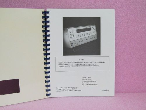 Tau-tron manual 5300 ds3/ds1 cau transmission test set user&#039;s guide  (rev. 8/89) for sale