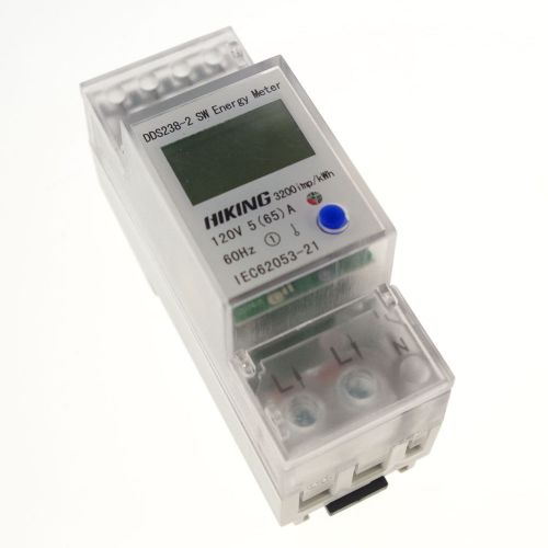 5a to 65a 110v 60hz single phase reset to zero din-rail kilowatt led kwh meter for sale