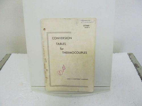 Leeds &amp; Northrup Thermocouples Conversion Tables Booklet...Issue 2