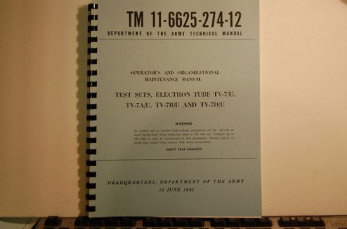 TV-7 Tube Tester Operators &amp; Maintenance Manual Reprint