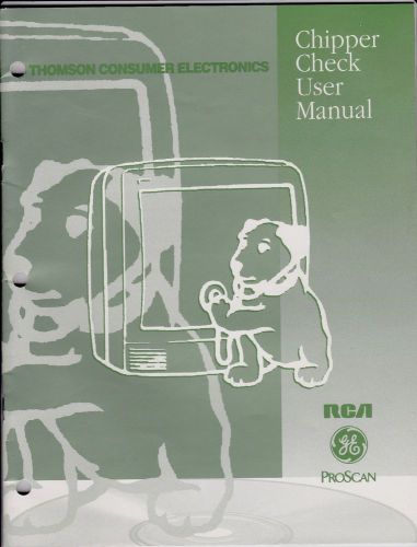 RARE 1998 thomson consumer electronics chipper check user manual RCA GE ProScan