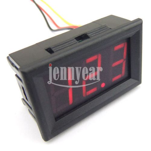 0.56&#034;red led voltmeter digital display voltage meter detector 0-200v 12v dc volt for sale