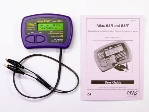Peak ESR70 Atlas ESR PLUS Capacitor Analyser with audible alerts New