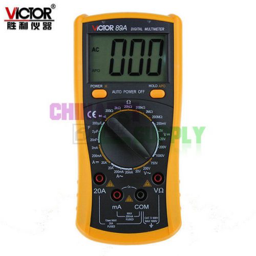 Resistance Capacitance Tester AD DC Volt Amp Ohm Diode Meter Victor Multimeter