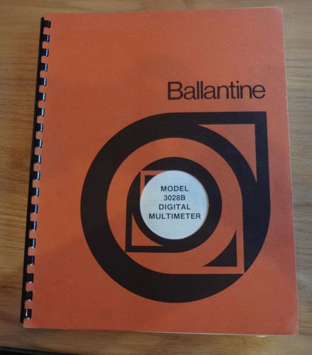 3028B Digital Multimeter Ballantine Manual Schematics