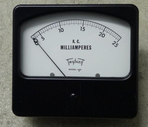 Triplet Vintage Meter AC Volts  Milliamperes Model 430C A.C. Ma