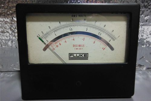 Vintage fluke rms volts decibels 1mw 600 ohm panel meter ham amateur radio for sale