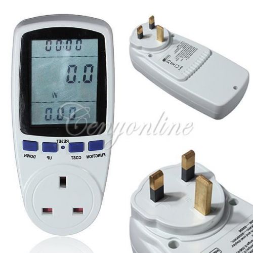 UK Energy Meter Watt Volt Voltage Electricity Monitor Analyzer w/ Power Factor