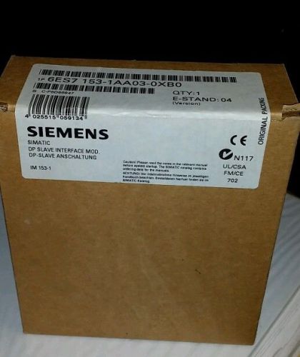 SIEMENS 6ES7 153-1AA03-0XB0 DP SLAVE INTERFACE MODULE *FACTORY SEALED*