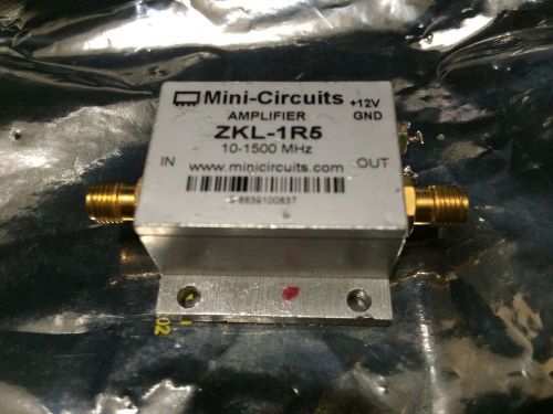 Mini-circuits rf power amplifier, zkl-1r5 38db gain, 50? medium power 10 to 1500 for sale