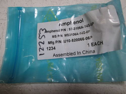AMPHENOL 97-3106A-14S-6P SOLID SHELL STRAIGHT PLUGS *NEW OUT OF BOX*