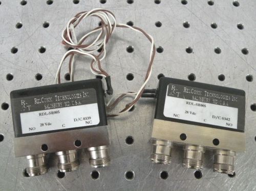 C112686 Lot 2 RelComm Technologies RDL-SR005 type N RF 1P2T Switch (28VDC)