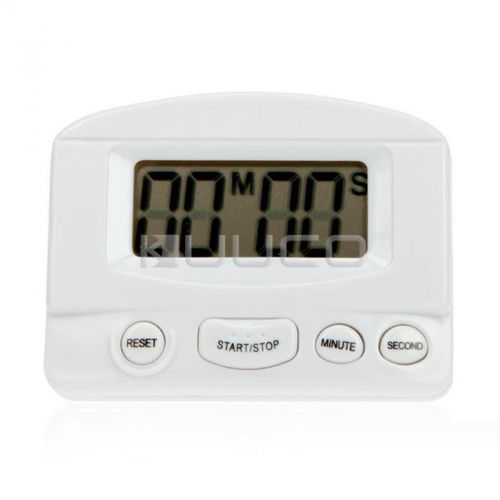 Electronic digital countdown and count up loud alarm kitchen timer-white for sale