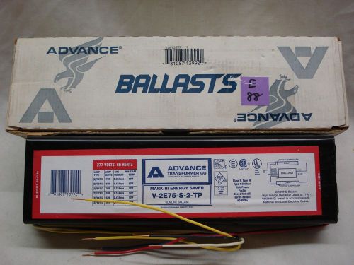 Advance transformer mark lll slimline ballast,  270 volt,  v-2e75-s-2-tp,  nib for sale