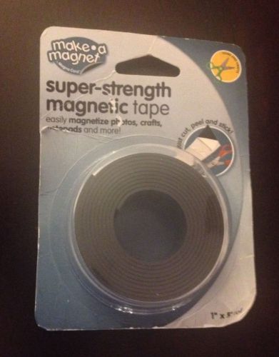 Magna Card - Make A Magnet - Magnetic Tape Super Strength 1 Sided 1&#034; x 5&#039; Black