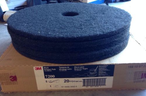 3m five black stripper pads, 20&#034; diameter 15 to 600 rpm - 7200 new free ship for sale