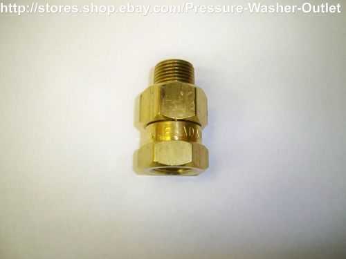 Pressure Washer Gun Or Hose Swivel 3/8 MxF Brass 3000PSI  J.E. Adams
