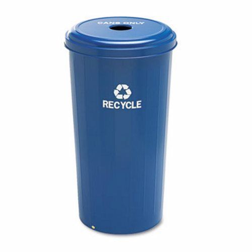 Safco Tall Recycling Receptacle, Round, Steel, 20 gallon, Blue (SAF9632BU)