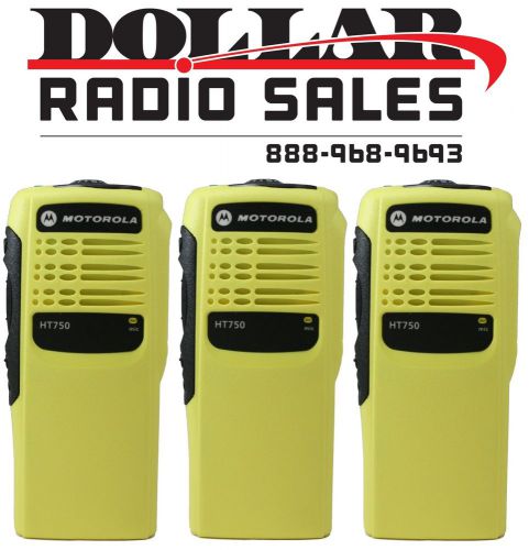 3 New Yellow Refurbished Front Housing For Motorola HT750 16CH Two Way Radios