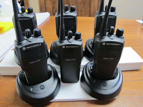 Lot of 6 motorola radius cp200 (4 channel) two way radios for sale