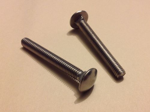 5/16&#034;-18 x 2-1/2&#034; - Stainless Steel - 18-8 - Round Head Carriage Bolt - 2 Pieces