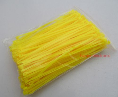 200 PCS 3.8&#034; inch 96mm*2mm Yellow Zip Ties Self Locking Nylon Cable Tie
