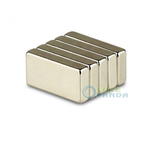 Lot 5pcs N35 Strong Block Slice Bar Magnets 20 x 10 x 4 mm Rare Earth Neodymium