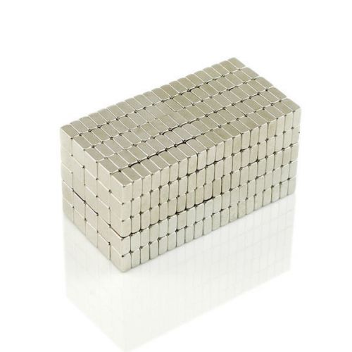 500pcs 5/32&#034; x 5/32&#034; x 5/64&#034; Blocks 4x4x2mm Neodymium Magnets Fridge Craft N35
